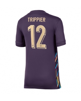 Inghilterra Kieran Trippier #12 Maglia Gara Trasferta Repliche Europei 2024 Donna